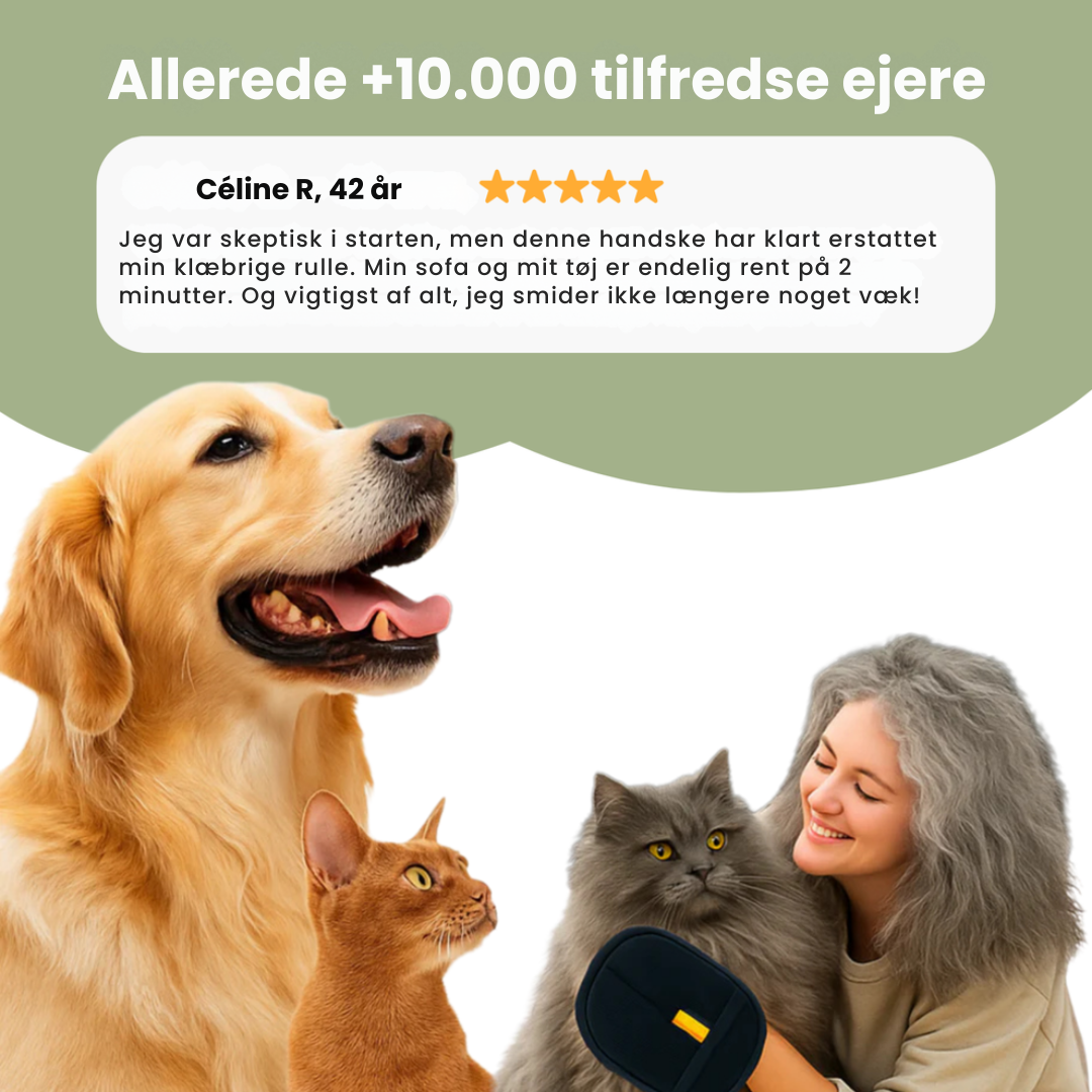 PawBrush™ Genanvendelig & Miljøvenlig Hårfjerningshandske