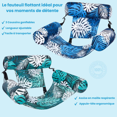 AquaZen™ Le fauteuil flottant premium qui transforme chaque baignade en un véritable moment de détente