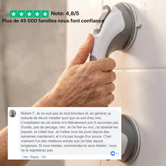 Barre d'appui pour douche