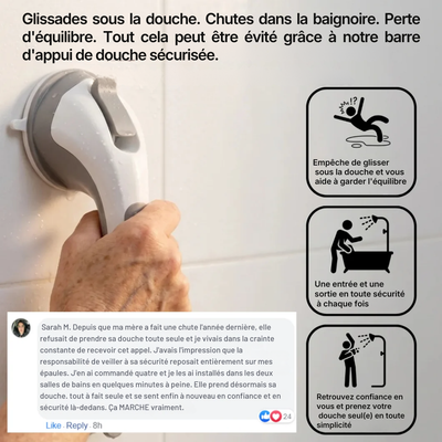 Barre d'appui pour douche