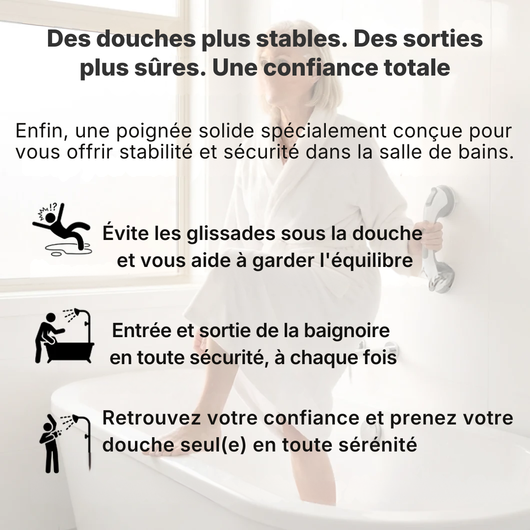 Barre d'appui pour douche