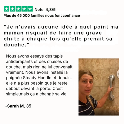 Barre d'appui pour douche