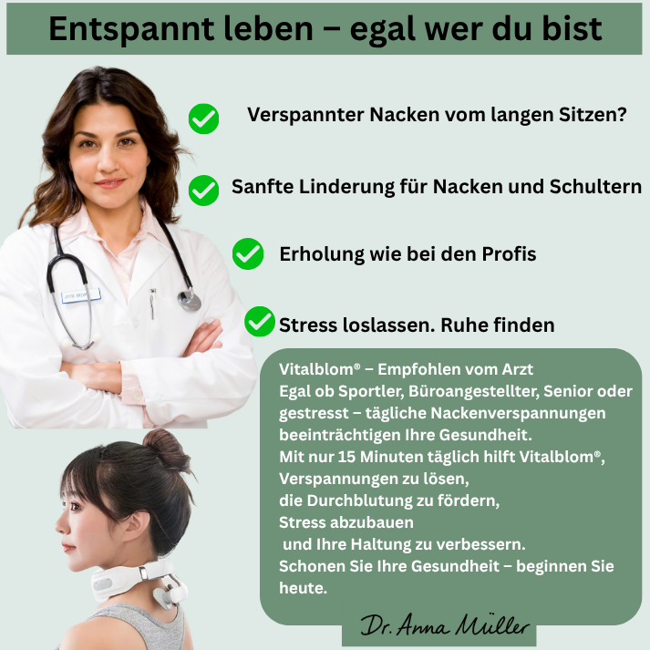 Vitalblom® Tragbarer Nackenmassagegerät